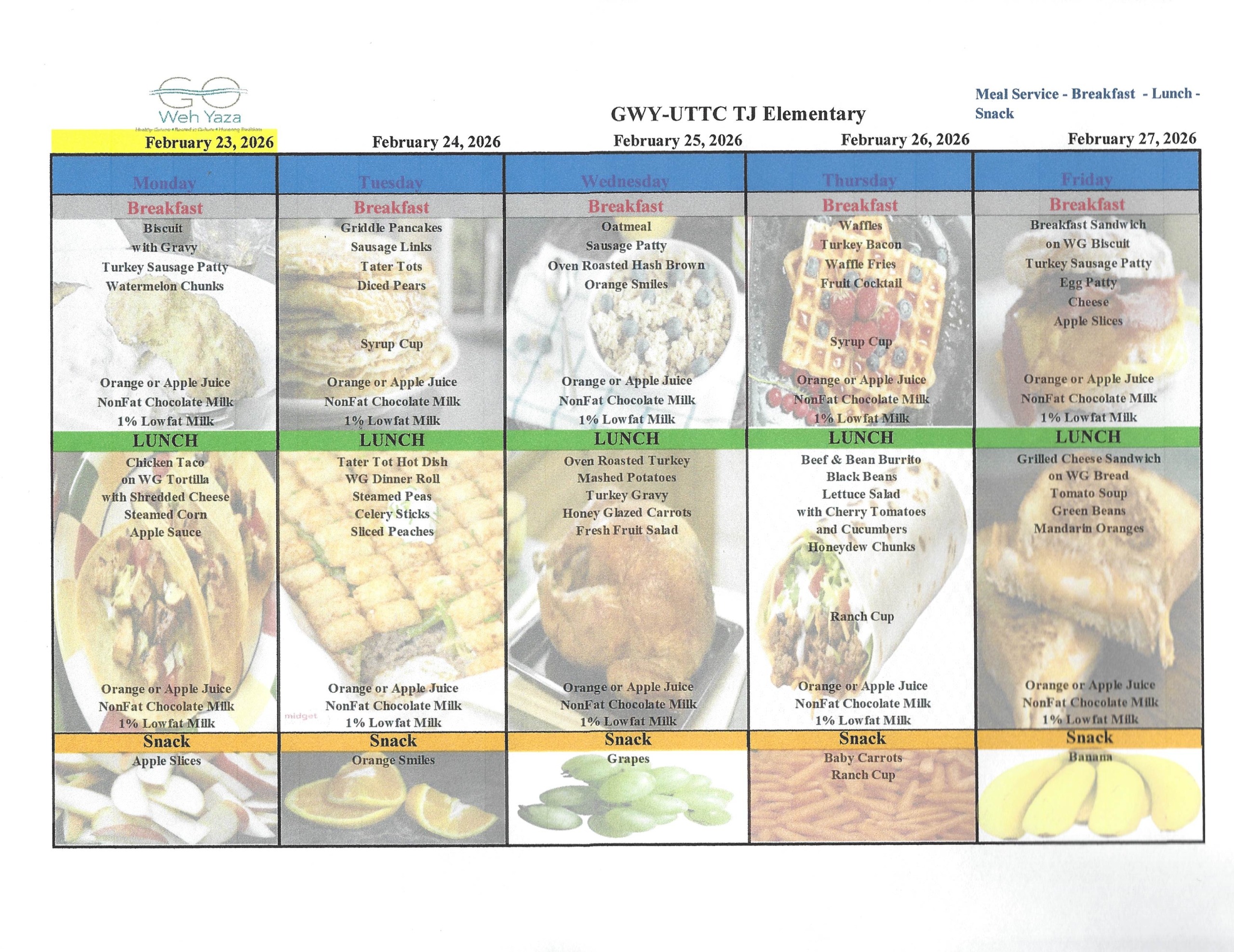 GWY UTTC - TJES Menu 2.23.26 to 2.27.26