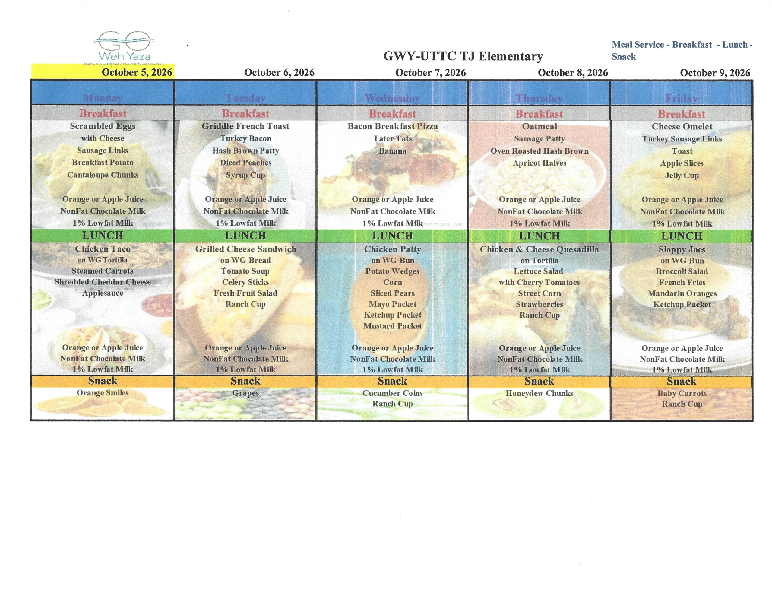 GWY UTTC - TJES Menu starting 10.5.2026