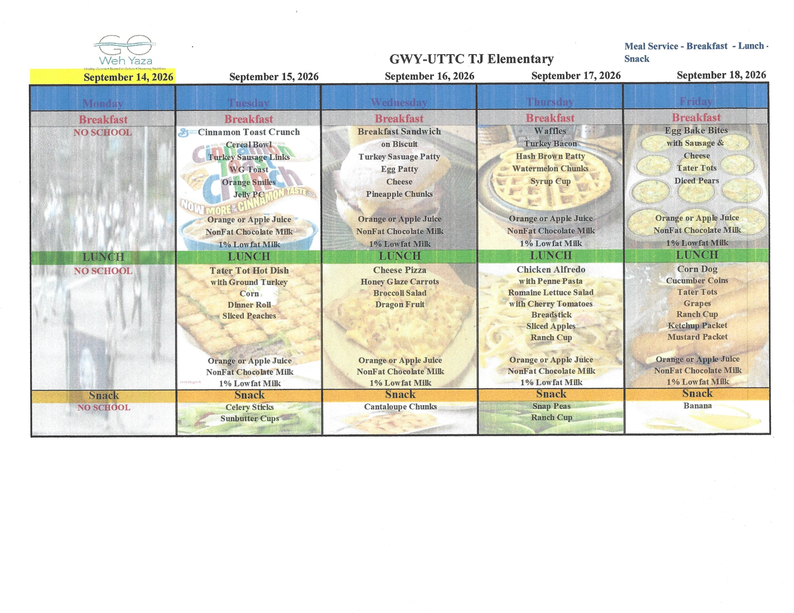 GWY UTTC - TJES Menu starting 9.14.2026